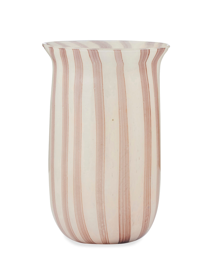 Claudia Glass Vase - Ivory & Russet