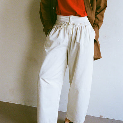 Boundary Double Layer Pants - Cream