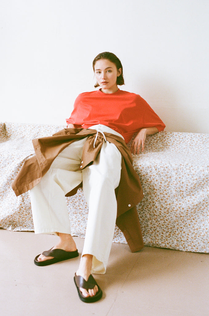 Boundary Double Layer Pants - Cream