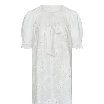 Afternoon Swim Puff Sleeve Dress - Broderie