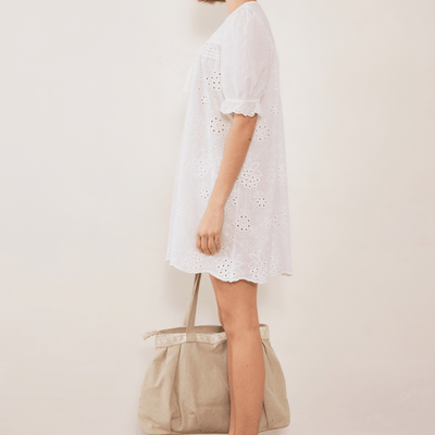 Afternoon Swim Puff Sleeve Dress - Broderie