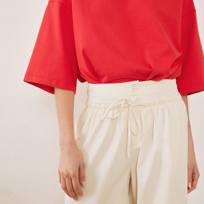 Boundary Double Layer Pants - Cream
