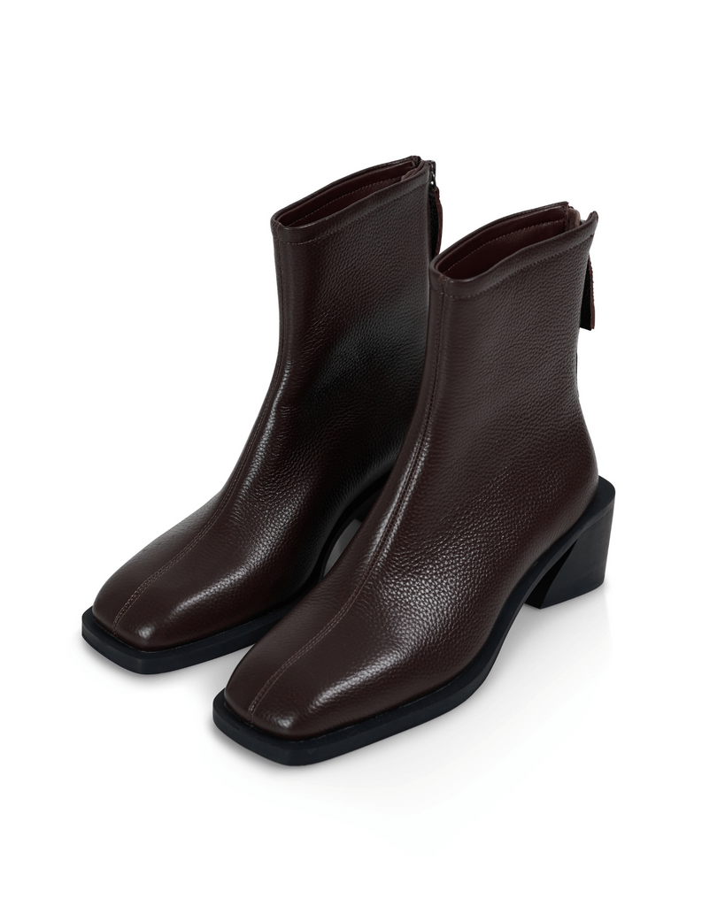 Brooklyn Square Toe Boot - Brown
