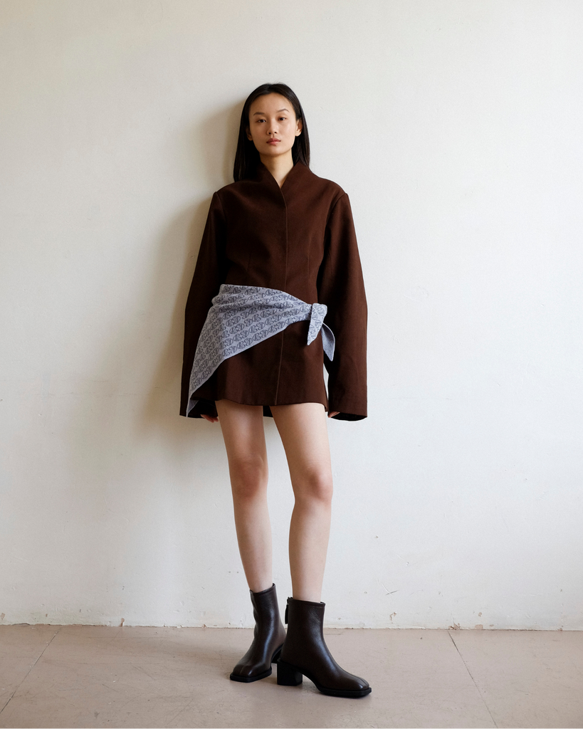 Brooklyn Square Toe Boot - Brown