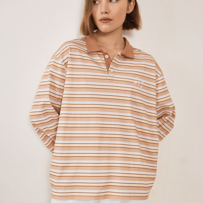 Common Polo - Muted Sunset Stripe