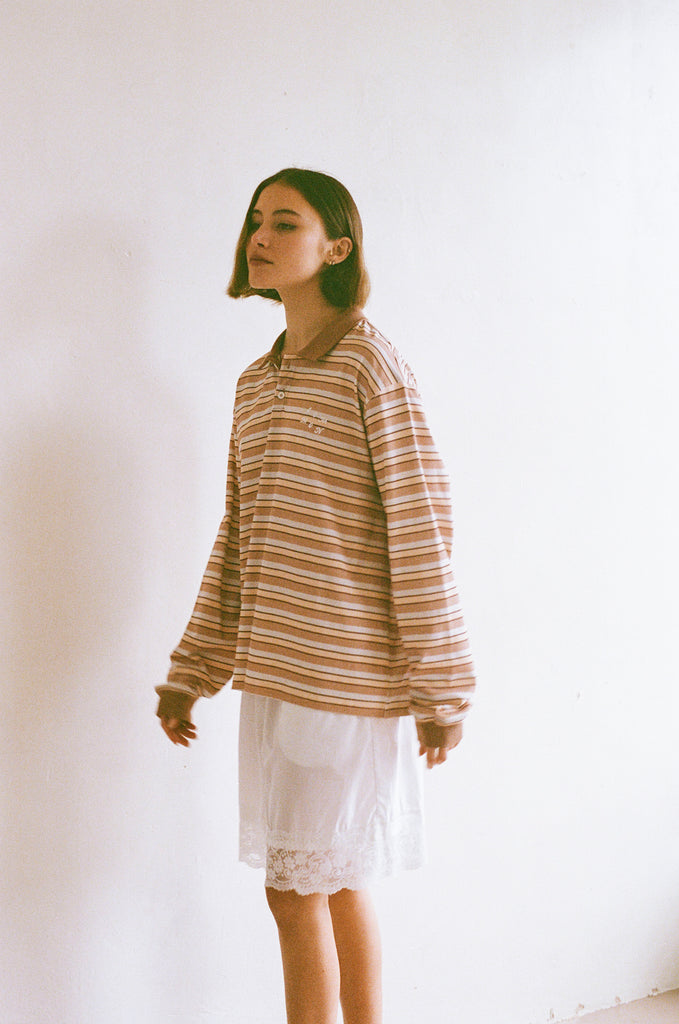 Common Polo - Muted Sunset Stripe