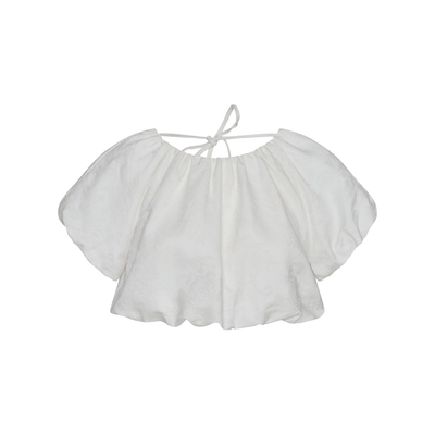Esme Jacquard Puff Crop Top