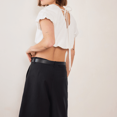 Esme Jacquard Puff Crop Top