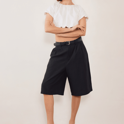 Esme Jacquard Puff Crop Top