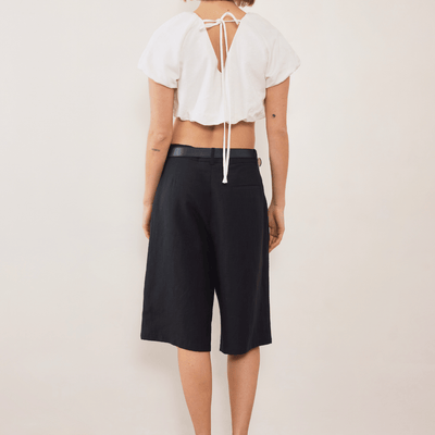 Esme Jacquard Puff Crop Top