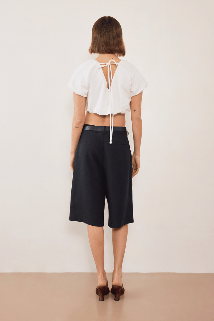 Esme Jacquard Puff Crop Top