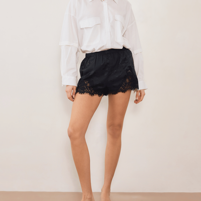 Evie Lace Jacquard Mini Shorts