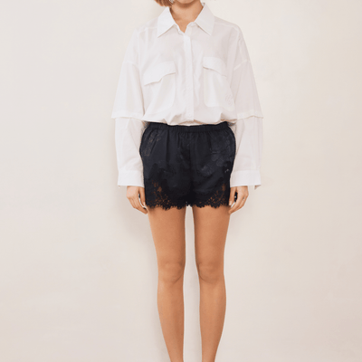 Evie Lace Jacquard Mini Shorts