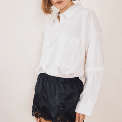 Evie Lace Jacquard Mini Shorts