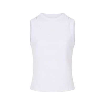 Millie Double Layer Tank - White