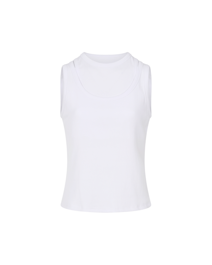Millie Double Layer Tank - White