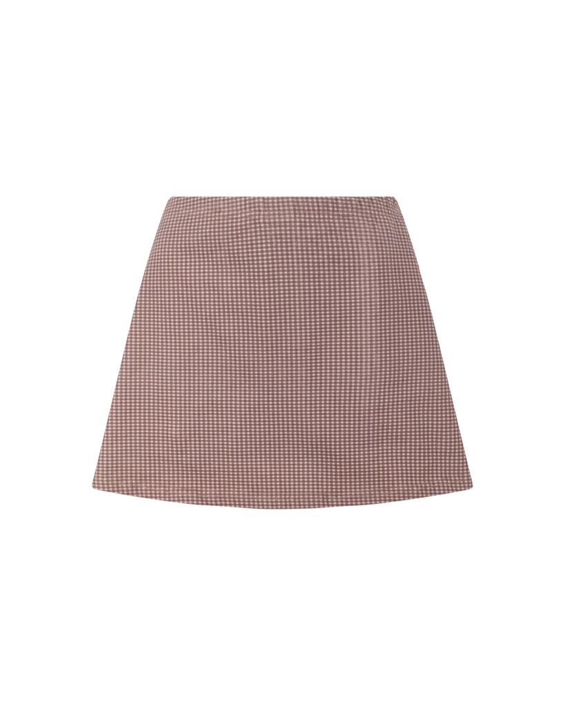 Picnic Skort - Choc Gingham
