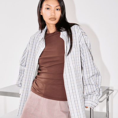 Picnic Skort - Choc Gingham