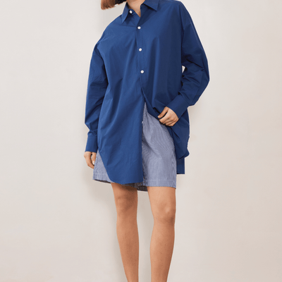 Static Navy Striped Short