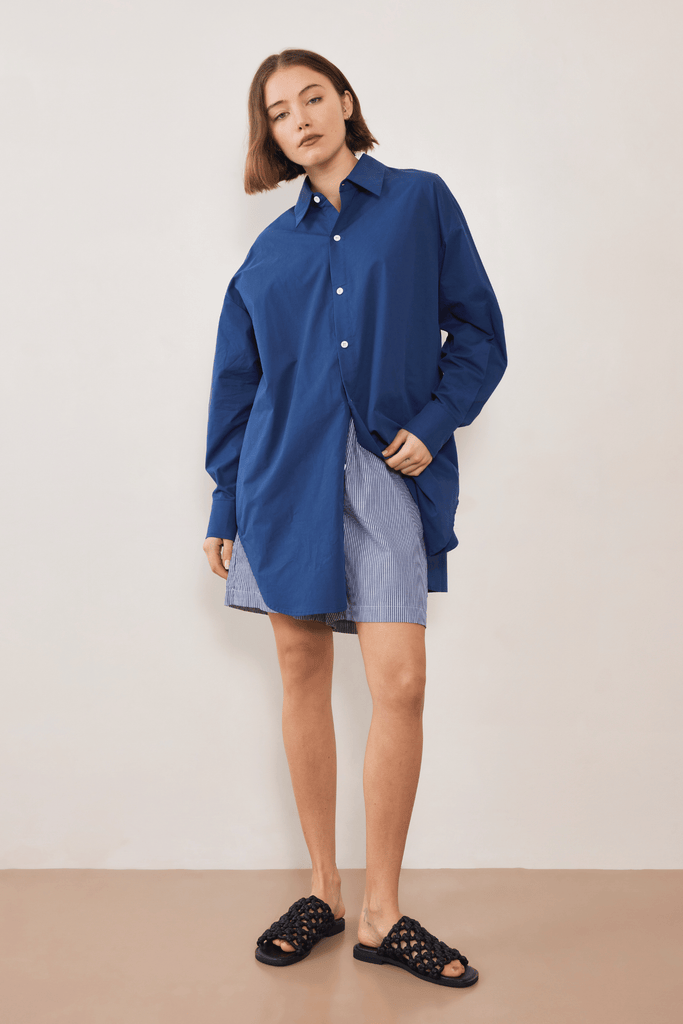 Static Navy Striped Short