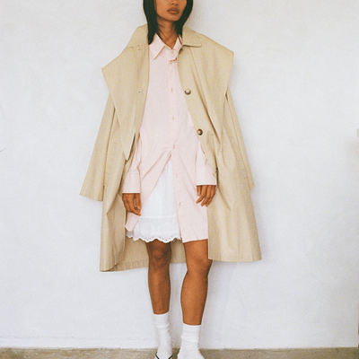 Summer Trench with Detachable Scarf