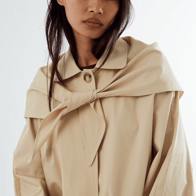 Summer Trench with Detachable Scarf