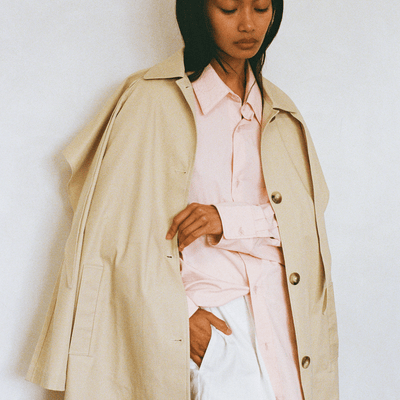 Summer Trench with Detachable Scarf