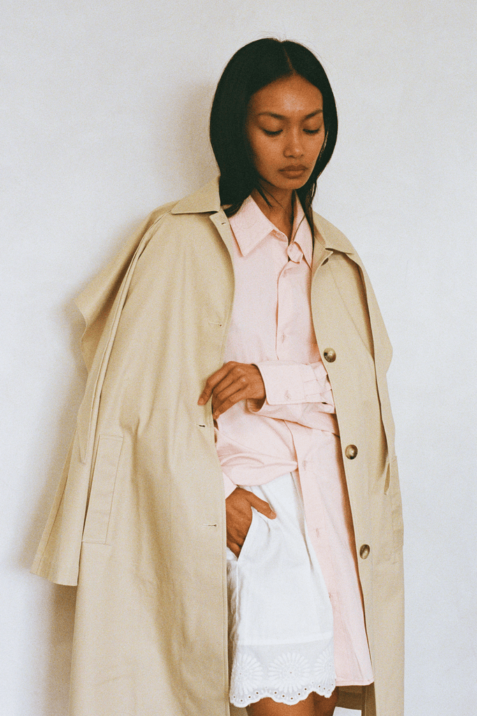 Summer Trench with Detachable Scarf