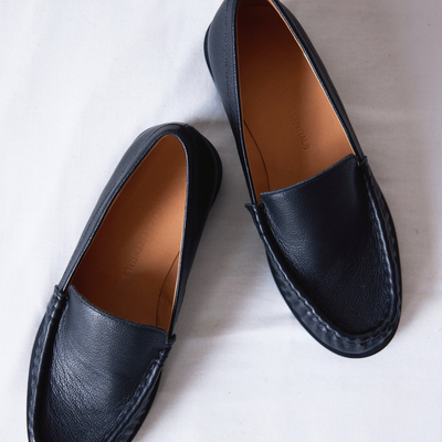 Terrace Ruched Loafer - Black