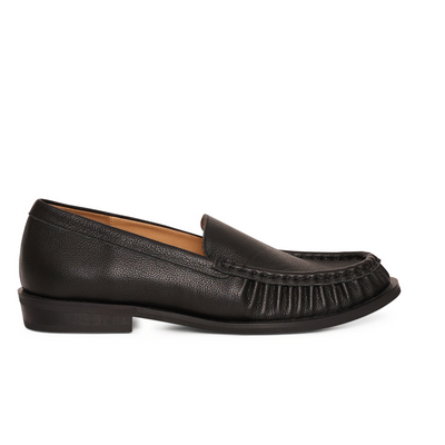 Terrace Ruched Loafer - Black
