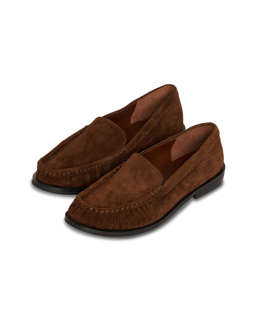 Terrace Ruched Loafer - Brown
