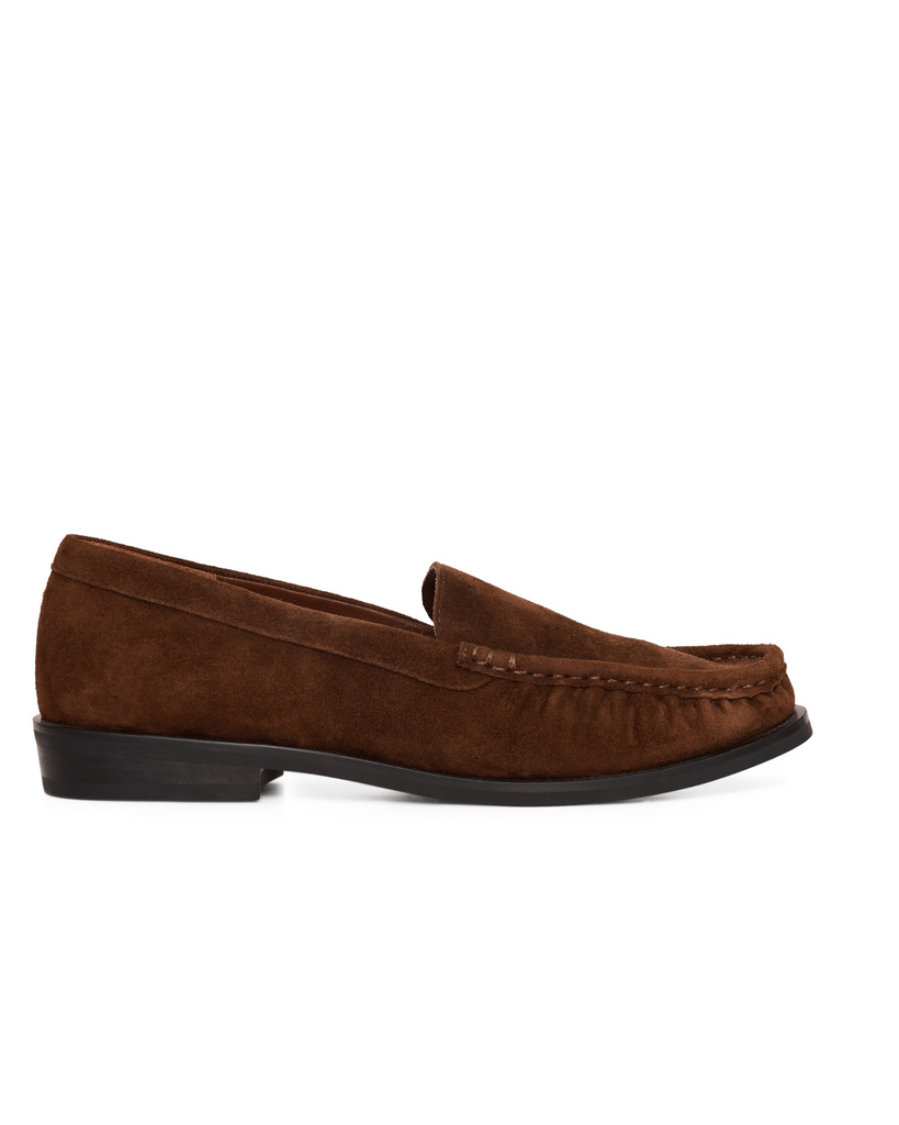 Terrace Ruched Loafer - Brown