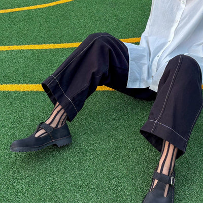 Popham T-Bar - Black Nubuck