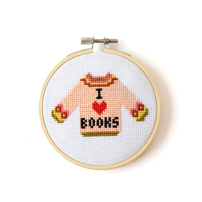 I Love Books Cross Stitch Kit