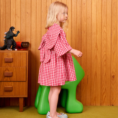 Customisable Poppy Dress - Ruby Check