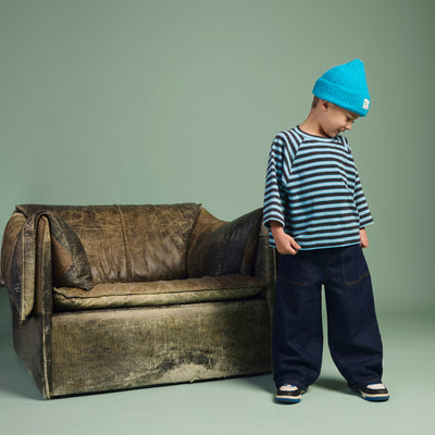 Terry 3/4 Sleeve Crew - Orbit Stripe