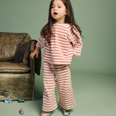 Terry 3/4 Sleeve Crew - Zenberry Stripe