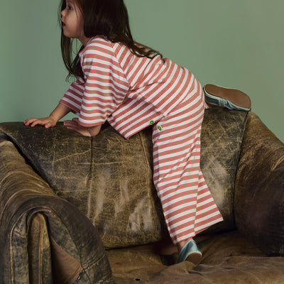 Terry 3/4 Sleeve Crew - Zenberry Stripe