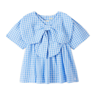 Customisable Poppy Dress - Blue Check