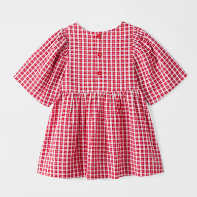 Customisable Poppy Dress - Ruby Check