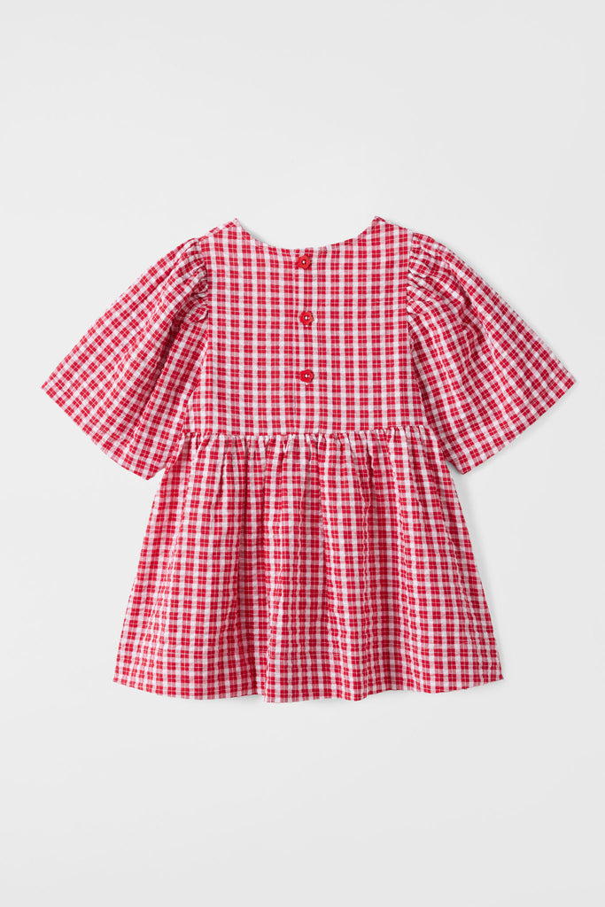 Customisable Poppy Dress - Ruby Check