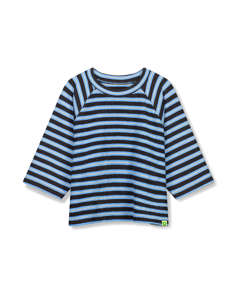 Terry 3/4 Sleeve Crew - Orbit Stripe