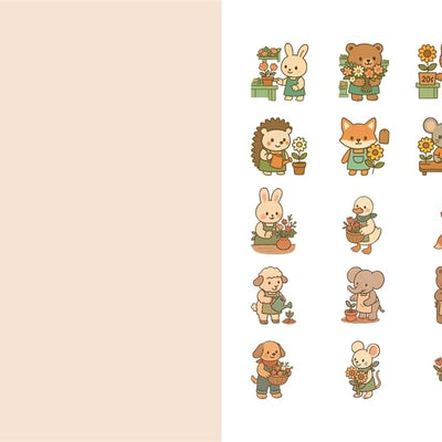 Cute 'n' Cosy Sticker Book - Flower Shops