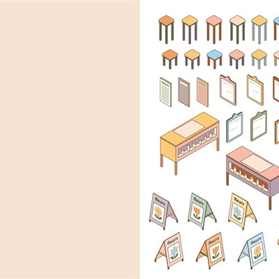 Cute 'n' Cosy Sticker Book - Flower Shops