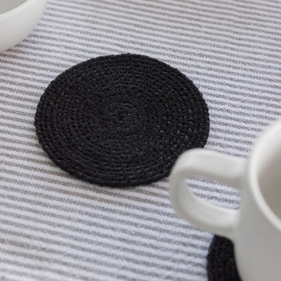 Woven Coaster Set - Black