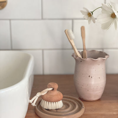 Ceramic Soap Dish - Walnut