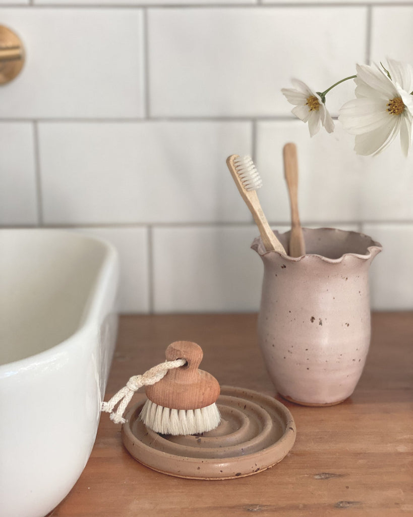 Ceramic Soap Dish - Walnut
