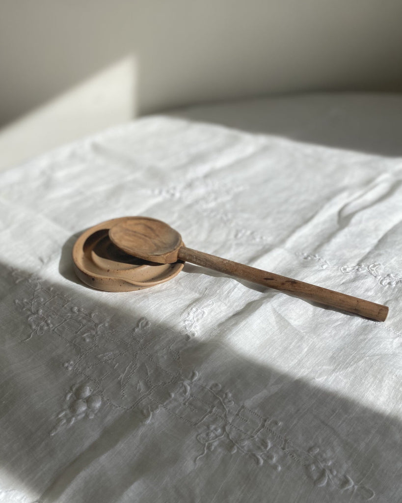 Ceramic Spoon Rest - Walnut