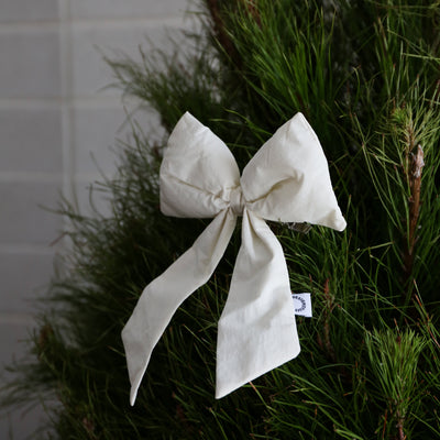 Christmas Tree Bow - Cream