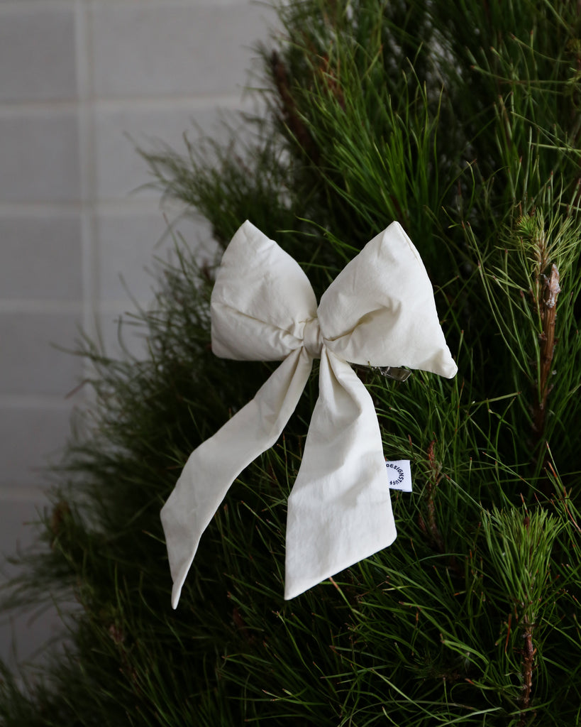 Christmas Tree Bow - Cream